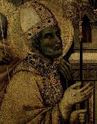 Duccio di Buoninsegna en helgonbiskop painting